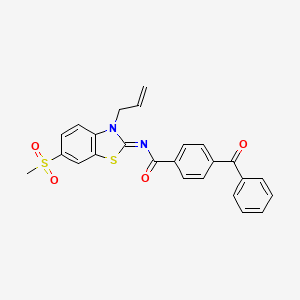 (Z)-N-(3-allyl-6-(methylsulfonyl)benzo[d]thiazol-2(3H)-ylidene)-4-benzoylbenzamide