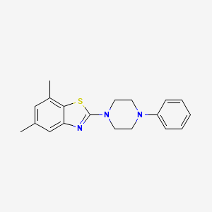 5,7-Dimethyl-2-(4-phenylpiperazin-1-yl)-1,3-benzothiazole
