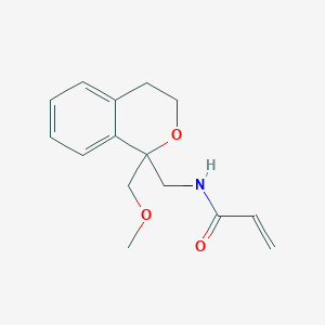 molecular formula C15H19NO3 B2458539 N-[[1-(Methoxymethyl)-3,4-dihydroisochromen-1-yl]methyl]prop-2-enamide CAS No. 2128710-35-8