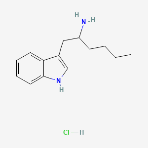 molecular formula C14H21ClN2 B2458543 1-(1H-Indol-3-yl)hexan-2-amine hydrochloride CAS No. 5085-06-3