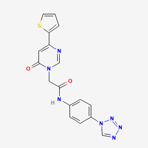 N-(4-(1H-tetrazol-1-yl)phenyl)-2-(6-oxo-4-(thiophen-2-yl)pyrimidin-1(6H)-yl)acetamide