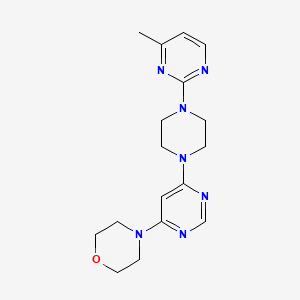 molecular formula C17H23N7O B2458558 4-[6-[4-(4-Methylpyrimidin-2-yl)piperazin-1-yl]pyrimidin-4-yl]morpholine CAS No. 2415601-22-6