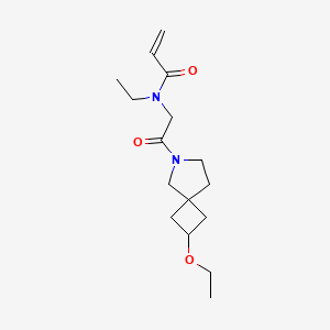 molecular formula C16H26N2O3 B2458560 N-[2-(2-Ethoxy-6-azaspiro[3.4]octan-6-yl)-2-oxoethyl]-N-ethylprop-2-enamide CAS No. 2361716-68-7