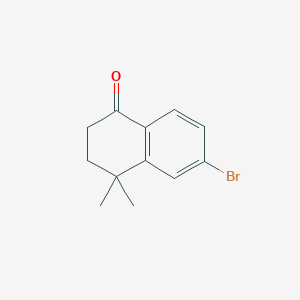 molecular formula C12H13BrO B2458564 6-Bromo-4,4-dimethyl-3,4-dihydronaphthalen-1(2h)-one CAS No. 98453-60-2