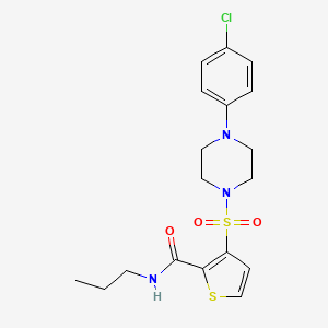3-((4-(4-chlorophenyl)piperazin-1-yl)sulfonyl)-N-propylthiophene-2-carboxamide