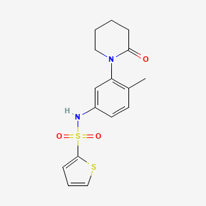 B2458568 N-(4-methyl-3-(2-oxopiperidin-1-yl)phenyl)thiophene-2-sulfonamide CAS No. 941983-27-3