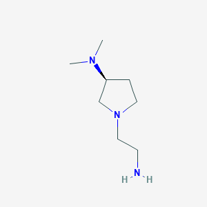molecular formula C8H19N3 B2458572 [(S)-1-(2-Amino-ethyl)-pyrrolidin-3-yl]-dimethyl-amine CAS No. 1241386-50-4