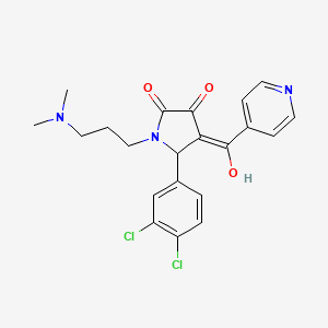 5-(3,4-dichlorophenyl)-1-(3-(dimethylamino)propyl)-3-hydroxy-4-isonicotinoyl-1H-pyrrol-2(5H)-one