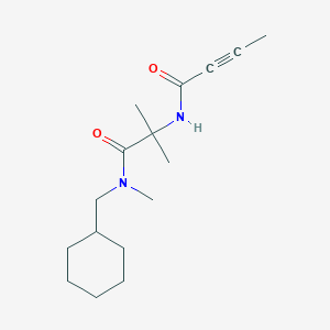 2-(But-2-ynoylamino)-N-(cyclohexylmethyl)-N,2-dimethylpropanamide