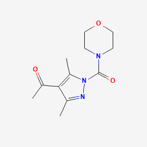 molecular formula C12H17N3O3 B2458575 1-(3,5-dimethyl-1-(morpholine-4-carbonyl)-1H-pyrazol-4-yl)ethanone CAS No. 510734-44-8