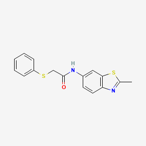 molecular formula C16H14N2OS2 B2458581 N-(2-methyl-1,3-benzothiazol-6-yl)-2-phenylsulfanylacetamide CAS No. 790726-18-0