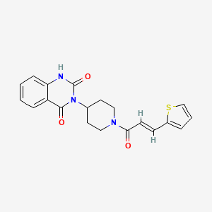 molecular formula C20H19N3O3S B2458583 (E)-3-(1-(3-(thiophen-2-yl)acryloyl)piperidin-4-yl)quinazoline-2,4(1H,3H)-dione CAS No. 1904609-32-0