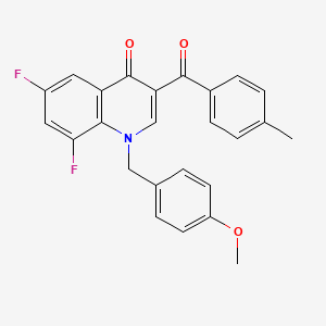 6,8-Difluoro-1-[(4-methoxyphenyl)methyl]-3-(4-methylbenzoyl)quinolin-4-one