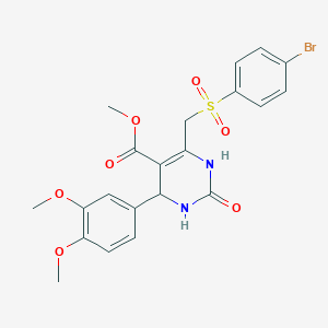 Methyl 6-(((4-bromophenyl)sulfonyl)methyl)-4-(3,4-dimethoxyphenyl)-2-oxo-1,2,3,4-tetrahydropyrimidine-5-carboxylate