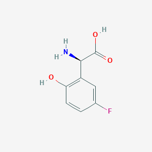 molecular formula C8H8FNO3 B2458601 (R)-2-Amino-2-(5-fluoro-2-hydroxyphenyl)acetic acid CAS No. 1212934-96-7