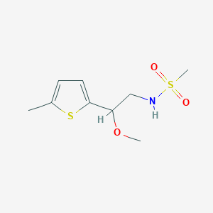 molecular formula C9H15NO3S2 B2458606 N-[2-methoxy-2-(5-methylthiophen-2-yl)ethyl]methanesulfonamide CAS No. 1706011-05-3
