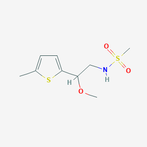 molecular formula C9H15NO3S2 B2458606 N-(2-methoxy-2-(5-methylthiophen-2-yl)ethyl)methanesulfonamide CAS No. 1706011-05-3