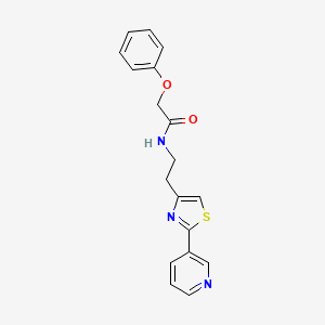 molecular formula C18H17N3O2S B2458608 2-苯氧基-N-(2-(2-(吡啶-3-基)噻唑-4-基)乙基)乙酰胺 CAS No. 863513-52-4