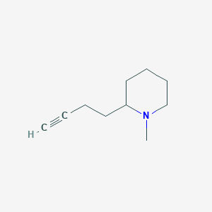 molecular formula C10H17N B2458610 2-But-3-ynyl-1-methylpiperidine CAS No. 2228650-54-0