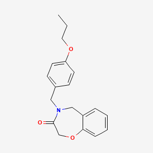 molecular formula C19H21NO3 B2458620 4-(4-propoxybenzyl)-4,5-dihydro-1,4-benzoxazepin-3(2H)-one CAS No. 1326882-95-4