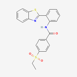 molecular formula C22H18N2O3S2 B2458621 N-(2-(benzo[d]thiazol-2-yl)phenyl)-4-(ethylsulfonyl)benzamide CAS No. 941999-02-6