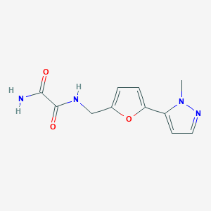 molecular formula C11H12N4O3 B2458639 N'-{[5-(1-methyl-1H-pyrazol-5-yl)furan-2-yl]methyl}ethanediamide CAS No. 2415569-96-7