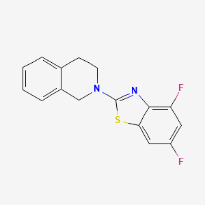 molecular formula C16H12F2N2S B2458642 2-(3,4-dihydroisoquinolin-2(1H)-yl)-4,6-difluorobenzo[d]thiazole CAS No. 863001-57-4