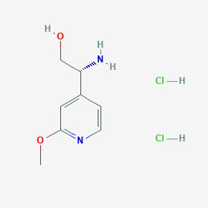 molecular formula C8H13ClN2O2 B2458648 (R)-2-Amino-2-(2-methoxypyridin-4-yl)ethanol dihydrochloride CAS No. 1640848-93-6