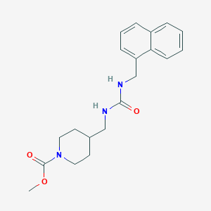 molecular formula C20H25N3O3 B2458669 Methyl 4-((3-(naphthalen-1-ylmethyl)ureido)methyl)piperidine-1-carboxylate CAS No. 1234995-15-3
