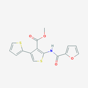 molecular formula C15H11NO4S2 B2458674 methyl 5'-(furan-2-amido)-[2,3'-bithiophene]-4'-carboxylate CAS No. 683780-12-3