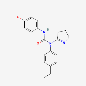 molecular formula C20H23N3O2 B2458676 1-(3,4-dihydro-2H-pyrrol-5-yl)-1-(4-ethylphenyl)-3-(4-methoxyphenyl)urea CAS No. 886902-79-0
