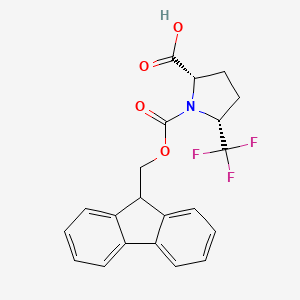 molecular formula C21H18F3NO4 B2458684 (2S,5R)-1-(9H-Fluoren-9-ylmethoxycarbonyl)-5-(trifluoromethyl)pyrrolidine-2-carboxylic acid CAS No. 2567489-42-1