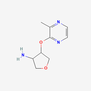 molecular formula C9H13N3O2 B2458686 4-[(3-Methylpyrazin-2-yl)oxy]oxolan-3-amine CAS No. 2201691-12-3