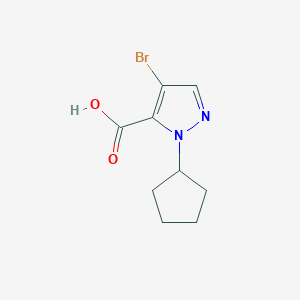 molecular formula C9H11BrN2O2 B2458711 4-bromo-1-cyclopentyl-1H-pyrazole-5-carboxylic acid CAS No. 1006494-04-7