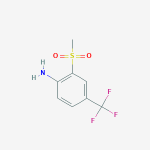 molecular formula C8H8F3NO2S B2458715 2-(Methylsulfonyl)-4-(trifluoromethyl)aniline CAS No. 1892891-39-2