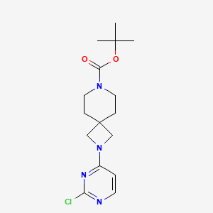 molecular formula C16H23ClN4O2 B2458727 Tert-butyl 2-(2-chloropyrimidin-4-yl)-2,7-diazaspiro[3.5]nonane-7-carboxylate CAS No. 2378506-87-5