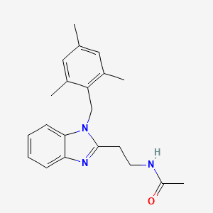 molecular formula C21H25N3O B2458728 N-(2-{1-[(2,4,6-trimethylphenyl)methyl]benzimidazol-2-yl}ethyl)acetamide CAS No. 871547-47-6