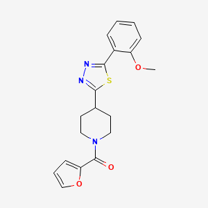 molecular formula C19H19N3O3S B2458747 1-(furan-2-carbonyl)-4-[5-(2-methoxyphenyl)-1,3,4-thiadiazol-2-yl]piperidine CAS No. 1171464-33-7