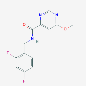 molecular formula C13H11F2N3O2 B2458829 N-[(2,4-difluorophenyl)methyl]-6-methoxypyrimidine-4-carboxamide CAS No. 2034579-50-3
