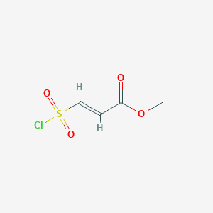 molecular formula C4H5ClO4S B2458906 Methyl (E)-3-(chlorosulfonyl)acrylate CAS No. 1909358-76-4