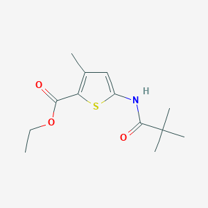 molecular formula C13H19NO3S B2458917 Ethyl 3-methyl-5-pivalamidothiophene-2-carboxylate CAS No. 477567-29-6