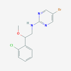B2458971 5-Bromo-N-[2-(2-chlorophenyl)-2-methoxyethyl]pyrimidin-2-amine CAS No. 2379975-00-3