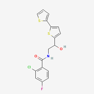 N-(2-{[2,2'-bithiophene]-5-yl}-2-hydroxyethyl)-2-chloro-4-fluorobenzamide