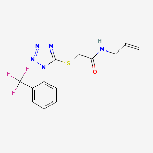 N-allyl-2-((1-(2-(trifluoromethyl)phenyl)-1H-tetrazol-5-yl)thio)acetamide