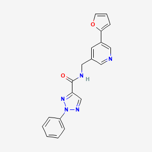 N-((5-(furan-2-yl)pyridin-3-yl)methyl)-2-phenyl-2H-1,2,3-triazole-4-carboxamide