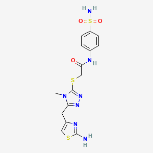 2-((5-((2-aminothiazol-4-yl)methyl)-4-methyl-4H-1,2,4-triazol-3-yl)thio)-N-(4-sulfamoylphenyl)acetamide