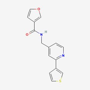 molecular formula C15H12N2O2S B2458989 N-((2-(thiophen-3-yl)pyridin-4-yl)methyl)furan-3-carboxamide CAS No. 2034448-92-3