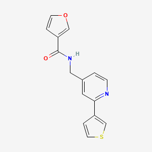 N-((2-(thiophen-3-yl)pyridin-4-yl)methyl)furan-3-carboxamide