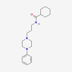 N-(3-(4-phenylpiperazin-1-yl)propyl)cyclohexanecarboxamide
