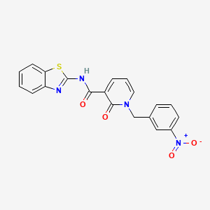 N-(benzo[d]thiazol-2-yl)-1-(3-nitrobenzyl)-2-oxo-1,2-dihydropyridine-3-carboxamide